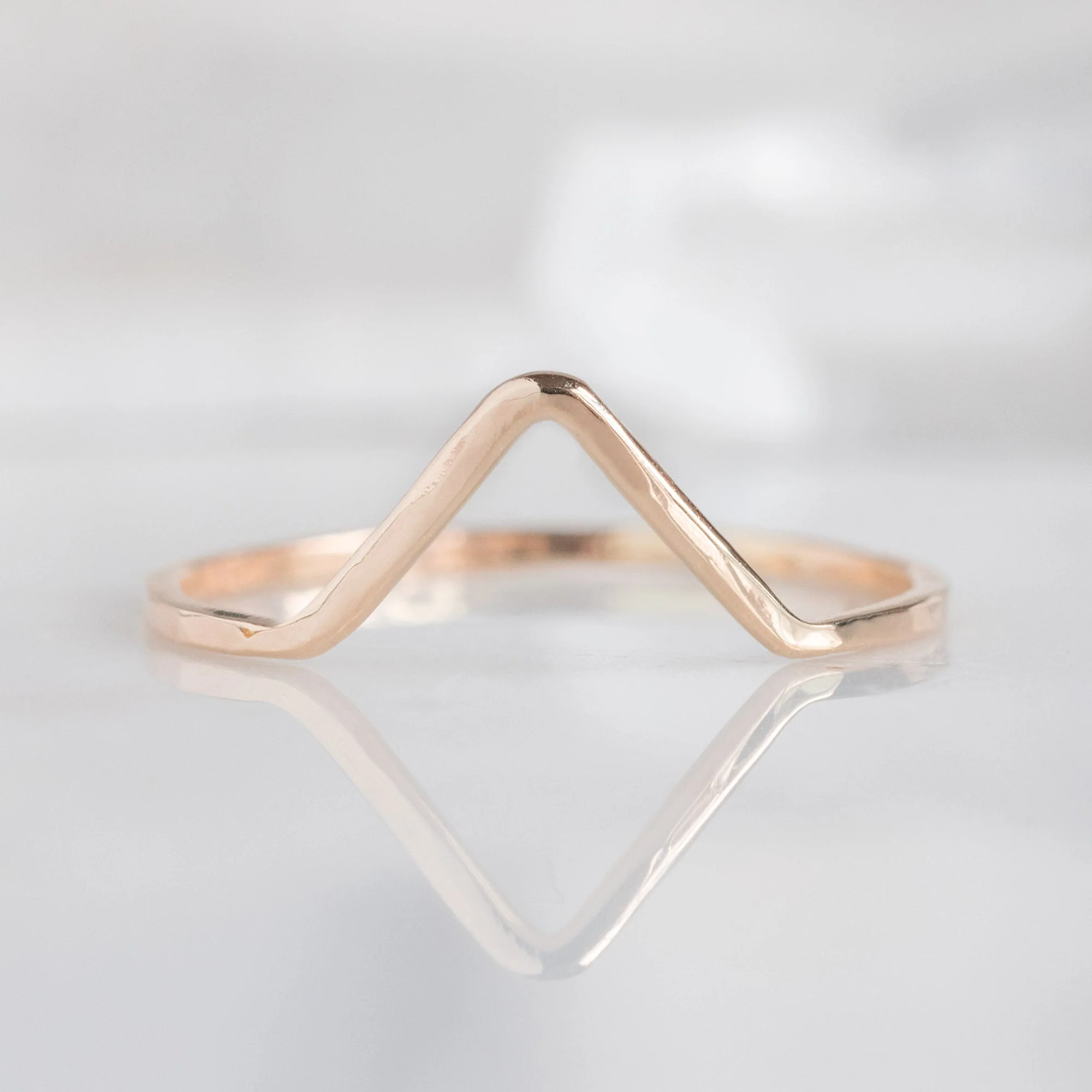 The Gold Peak Stacking Band | Yellow, Rose or White Gold - Image 5