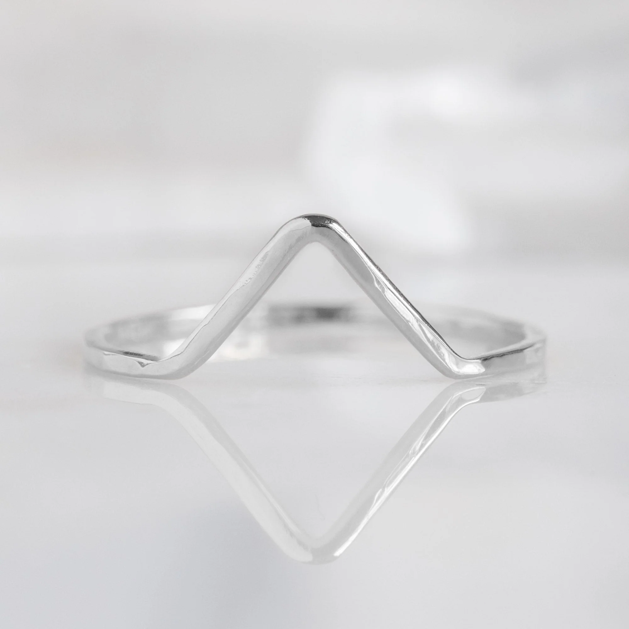 The Gold Peak Stacking Band | Yellow, Rose or White Gold - Image 7