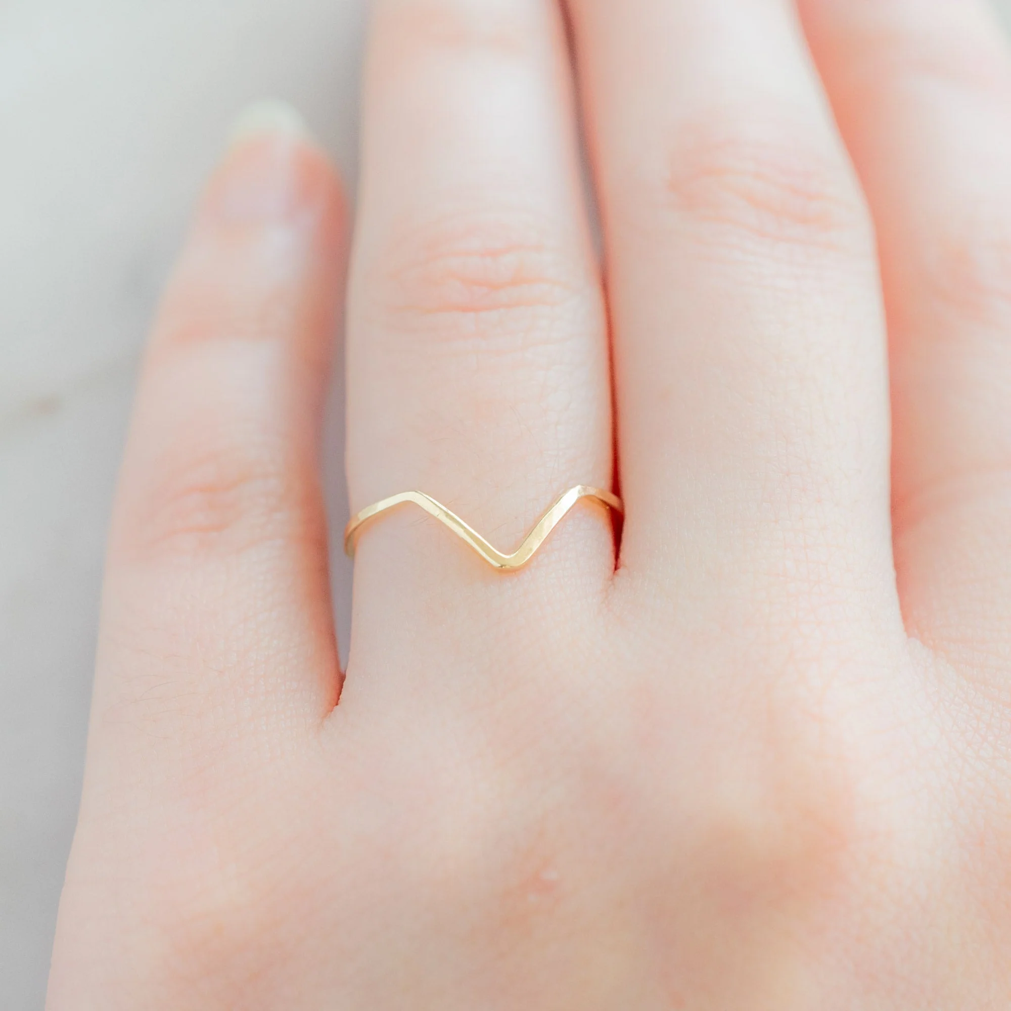 The Gold Peak Stacking Band | Yellow, Rose or White Gold - Image 9
