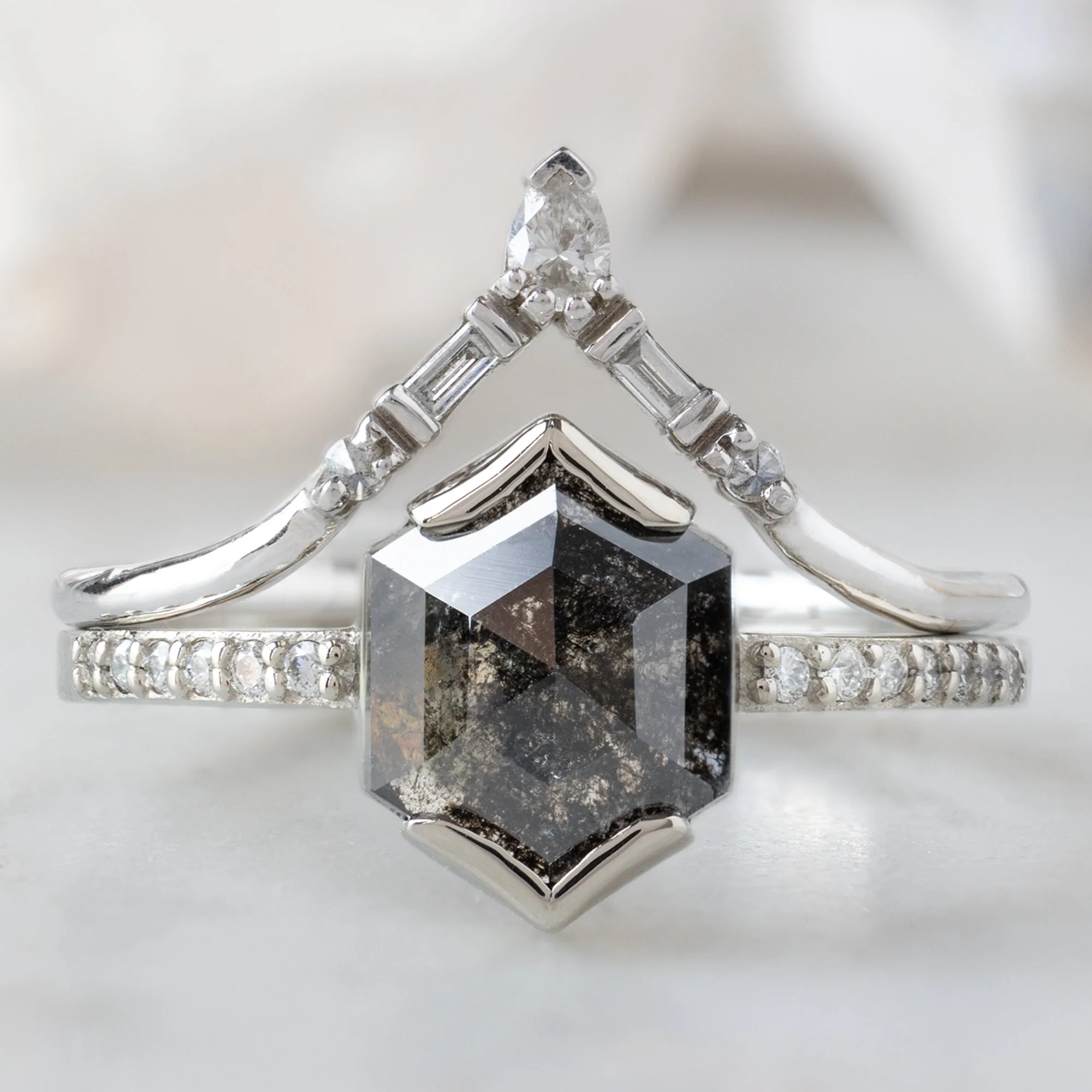Design Your Own Custom | Hexagon Diamond Engagement Ring - Image 10