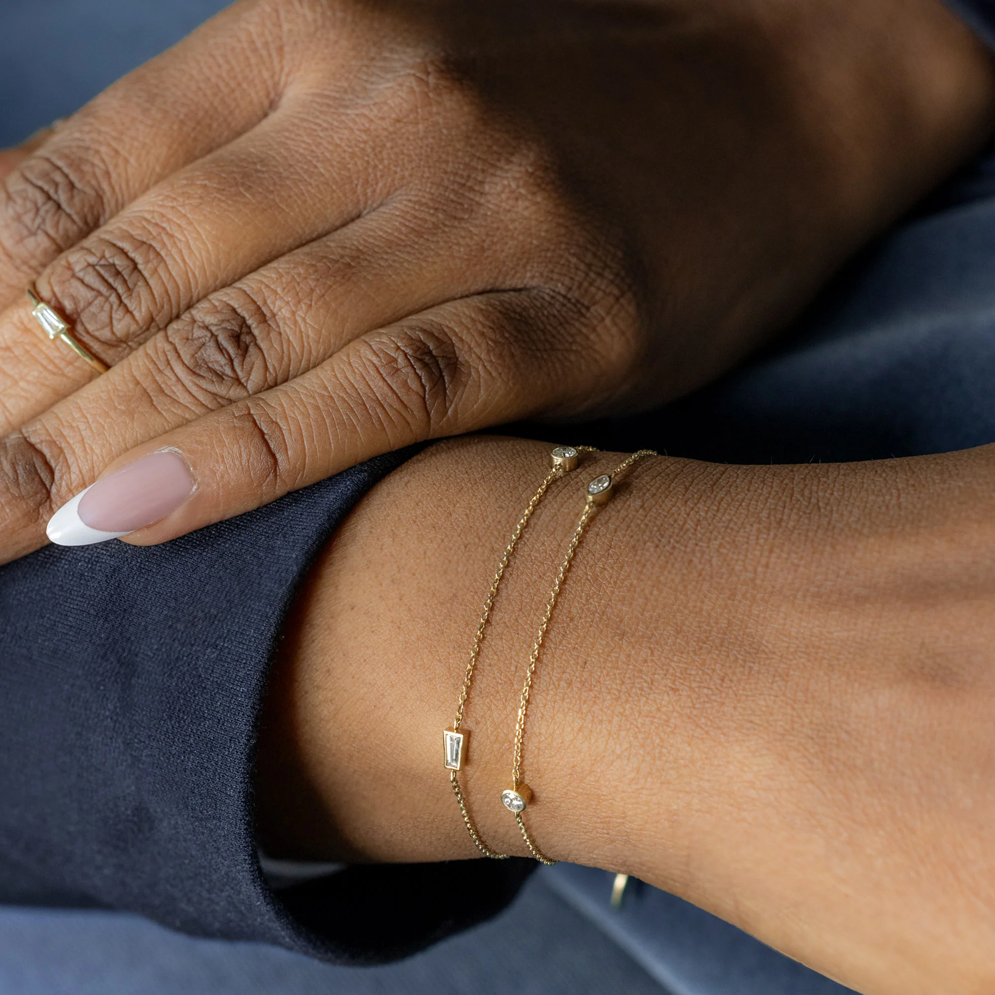 Marquise Diamond Chain Bracelet | Yellow Gold - Image 3