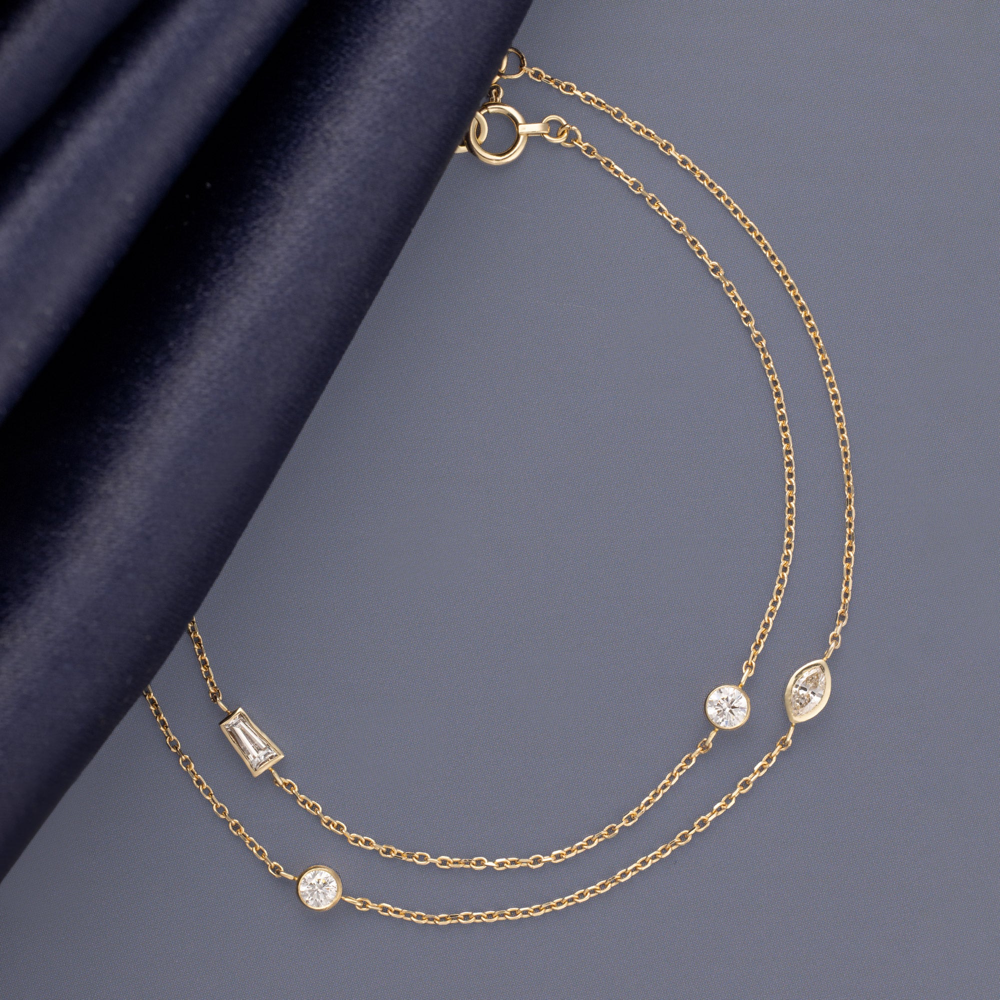 Marquise Diamond Chain Bracelet | Yellow Gold - Image 4