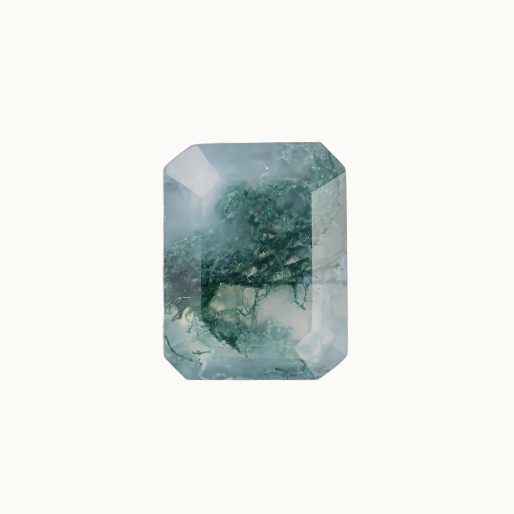 Moss Agate - Emerald Cut - Image 3
