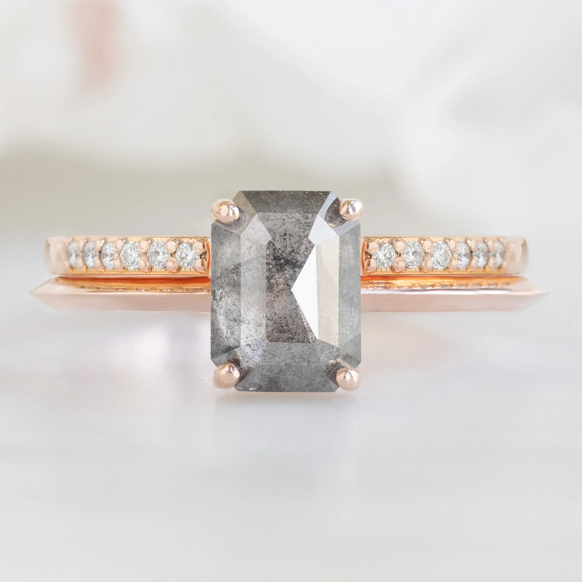 Open Cuff White Diamond Pavé Stacking Band | Yellow, Rose or White Gold - Image 4