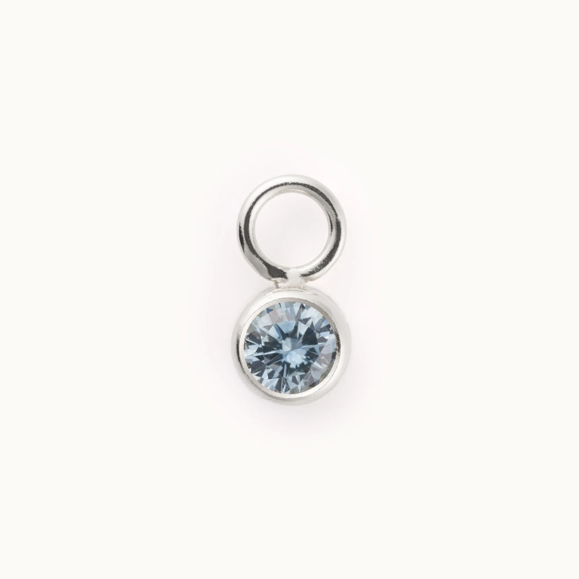 Round Bezel Charm | Sterling Silver