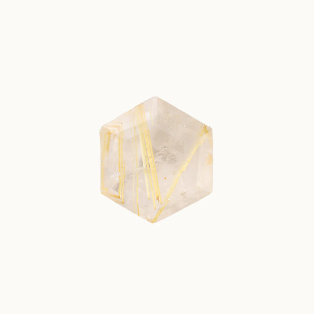 Rutilated Quartz - Hexagon