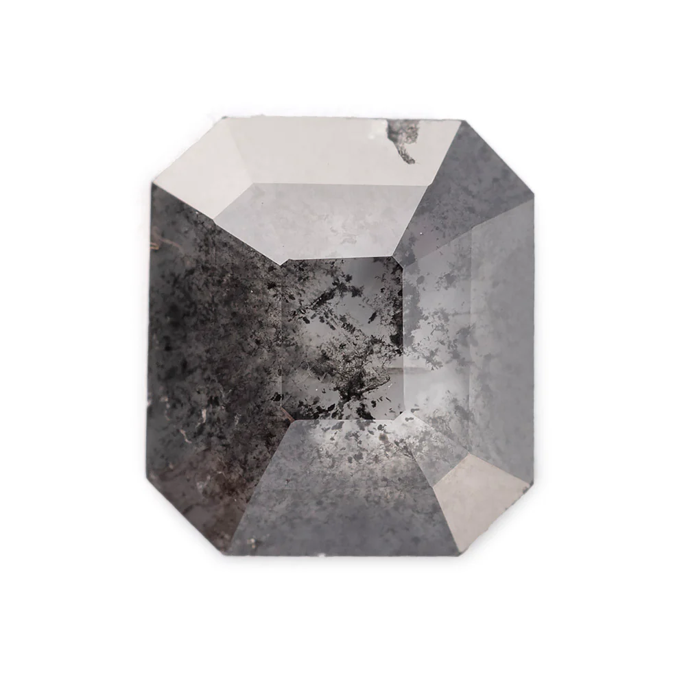 Salt and Pepper Diamonds - Emerald/Cushion Cut - Image 14