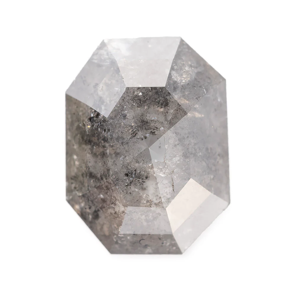 Salt and Pepper Diamonds - Emerald/Cushion Cut - Image 18
