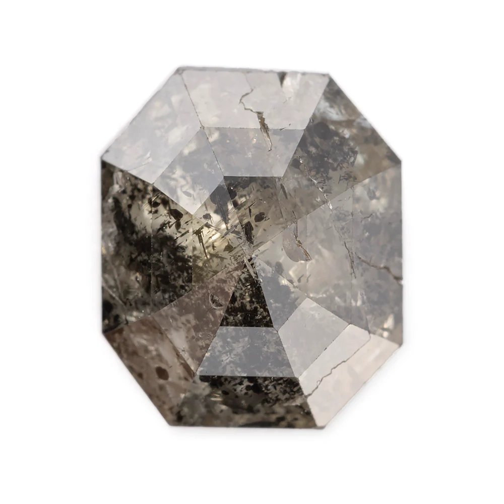 Salt and Pepper Diamonds - Emerald/Cushion Cut - Image 19