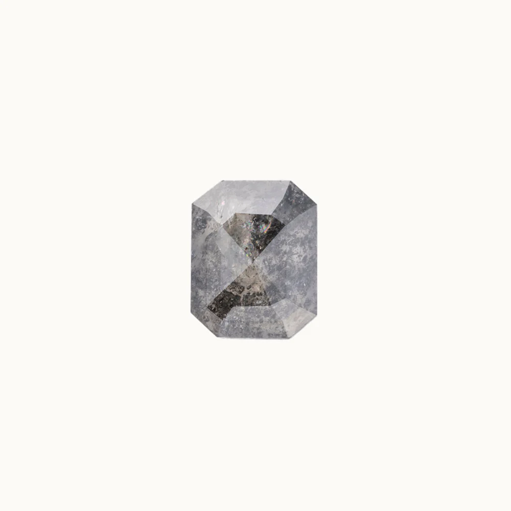 Salt and Pepper Diamonds - Emerald/Cushion Cut - Image 2