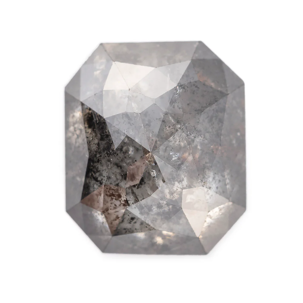 Salt and Pepper Diamonds - Emerald/Cushion Cut - Image 22