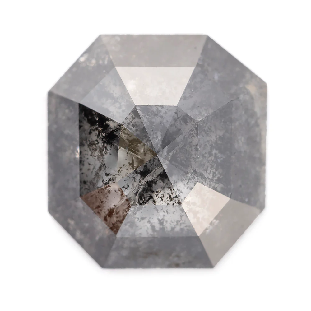 Salt and Pepper Diamonds - Emerald/Cushion Cut - Image 23