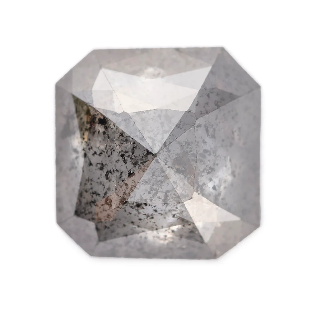 Salt and Pepper Diamonds - Emerald/Cushion Cut - Image 24