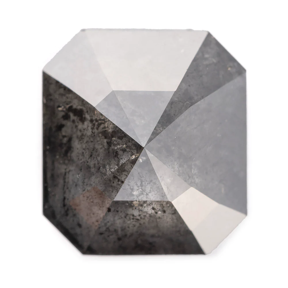Salt and Pepper Diamonds - Emerald/Cushion Cut - Image 26