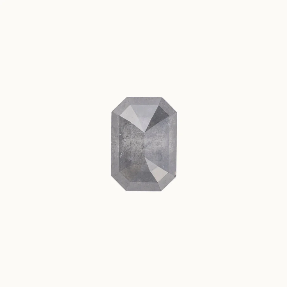Salt and Pepper Diamonds - Emerald/Cushion Cut - Image 3