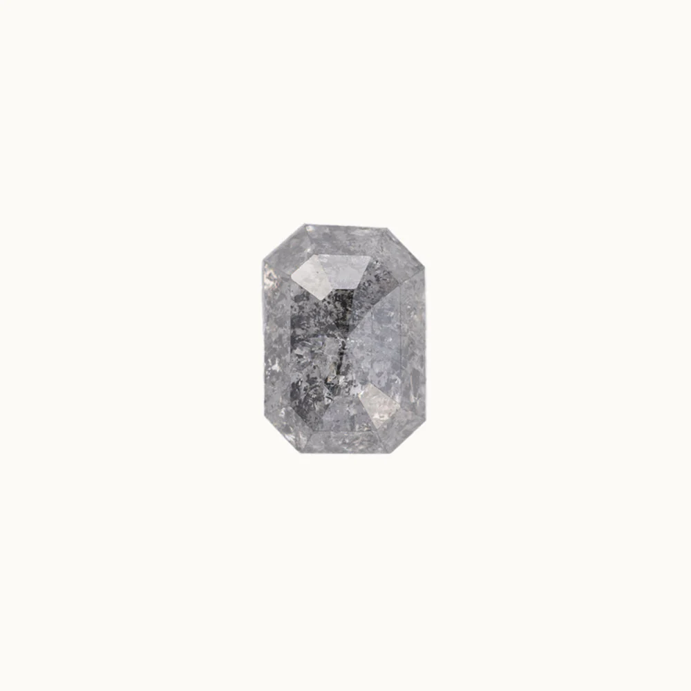 Salt and Pepper Diamonds - Emerald/Cushion Cut - Image 5