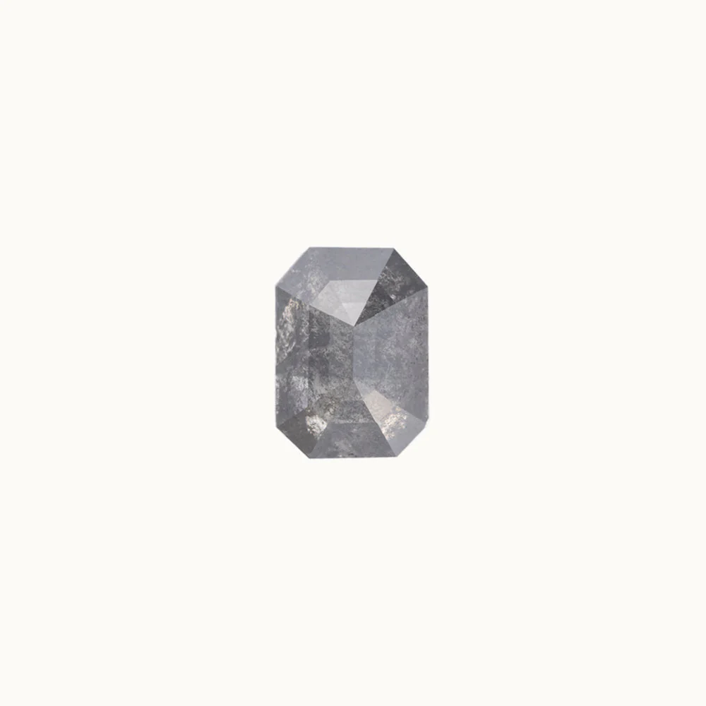 Salt and Pepper Diamonds - Emerald/Cushion Cut - Image 7