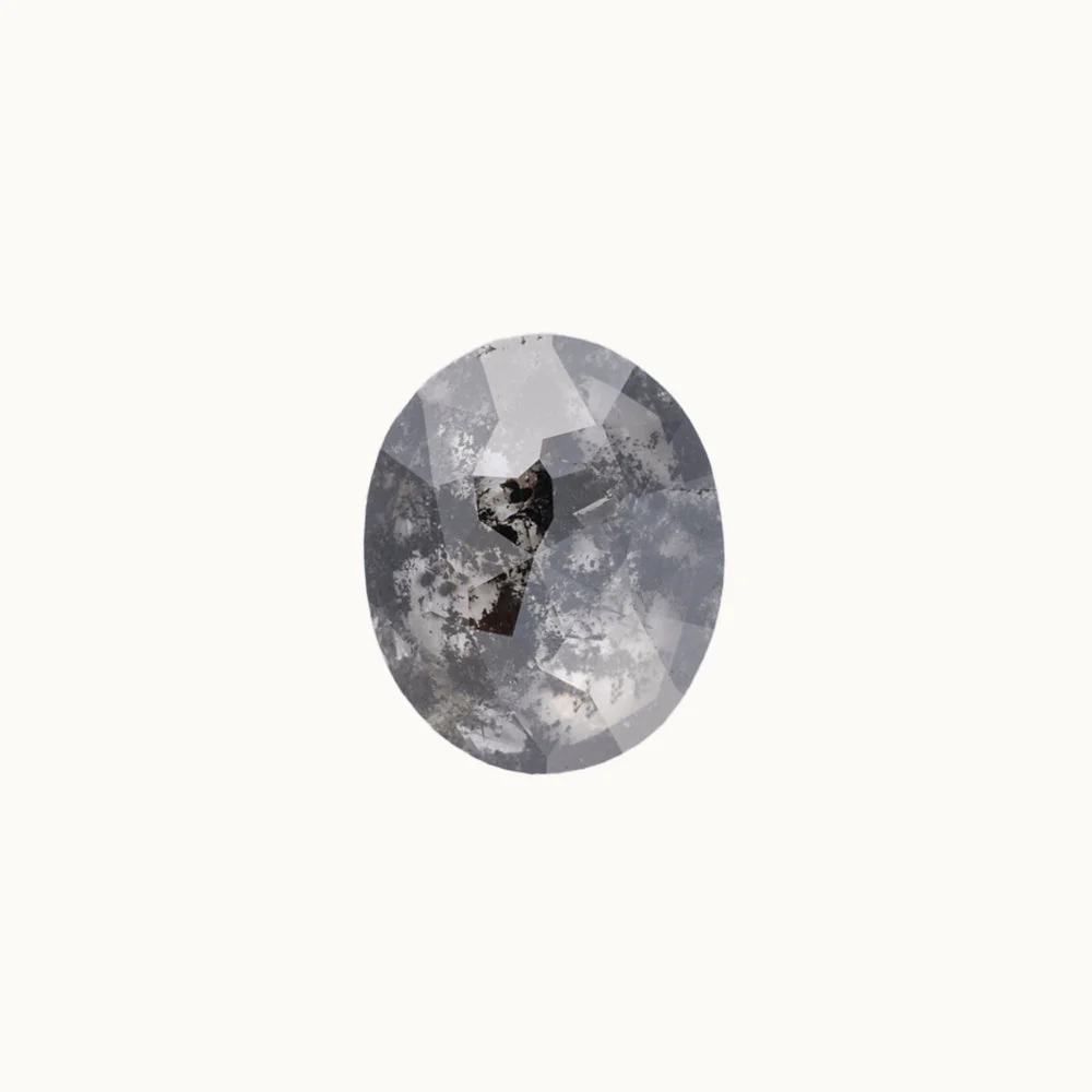 Salt and Pepper Diamonds - Oval - Image 2