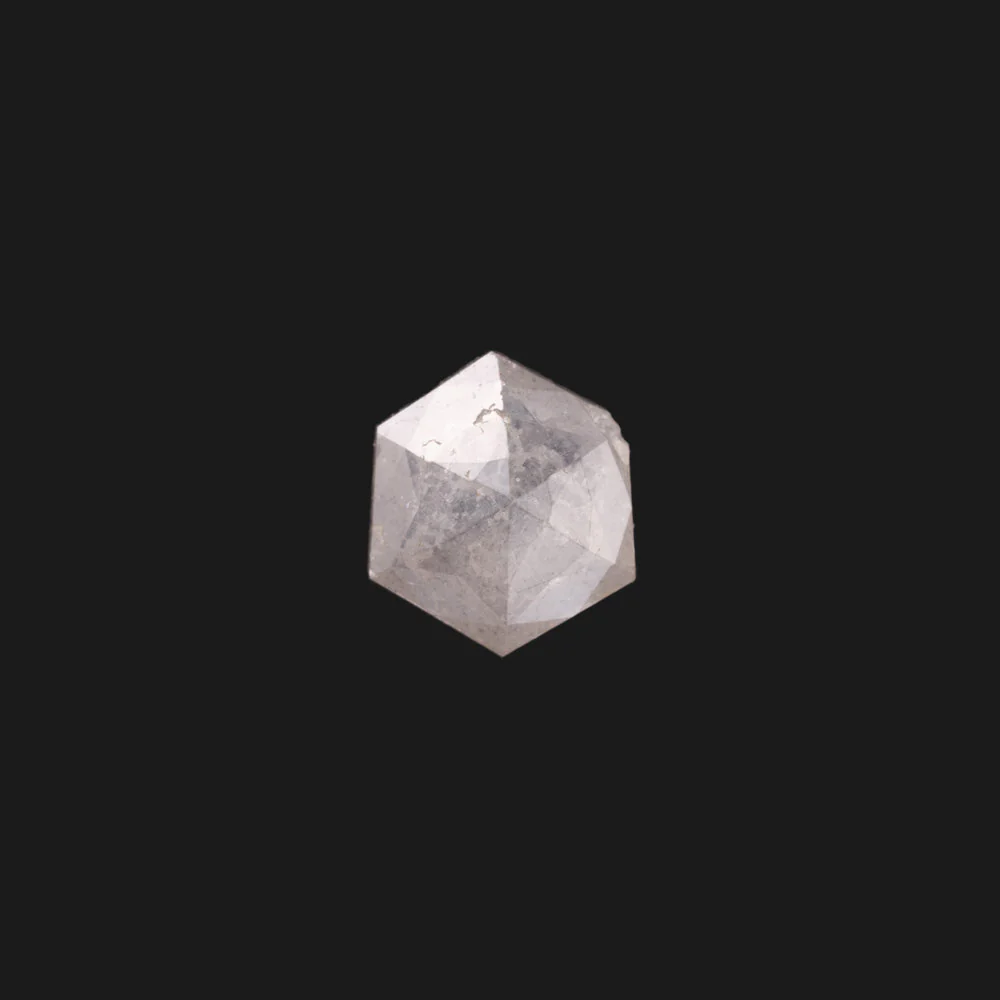Stone: (One of a Kind Geometric Diamond Huggie Stud) - Image 2