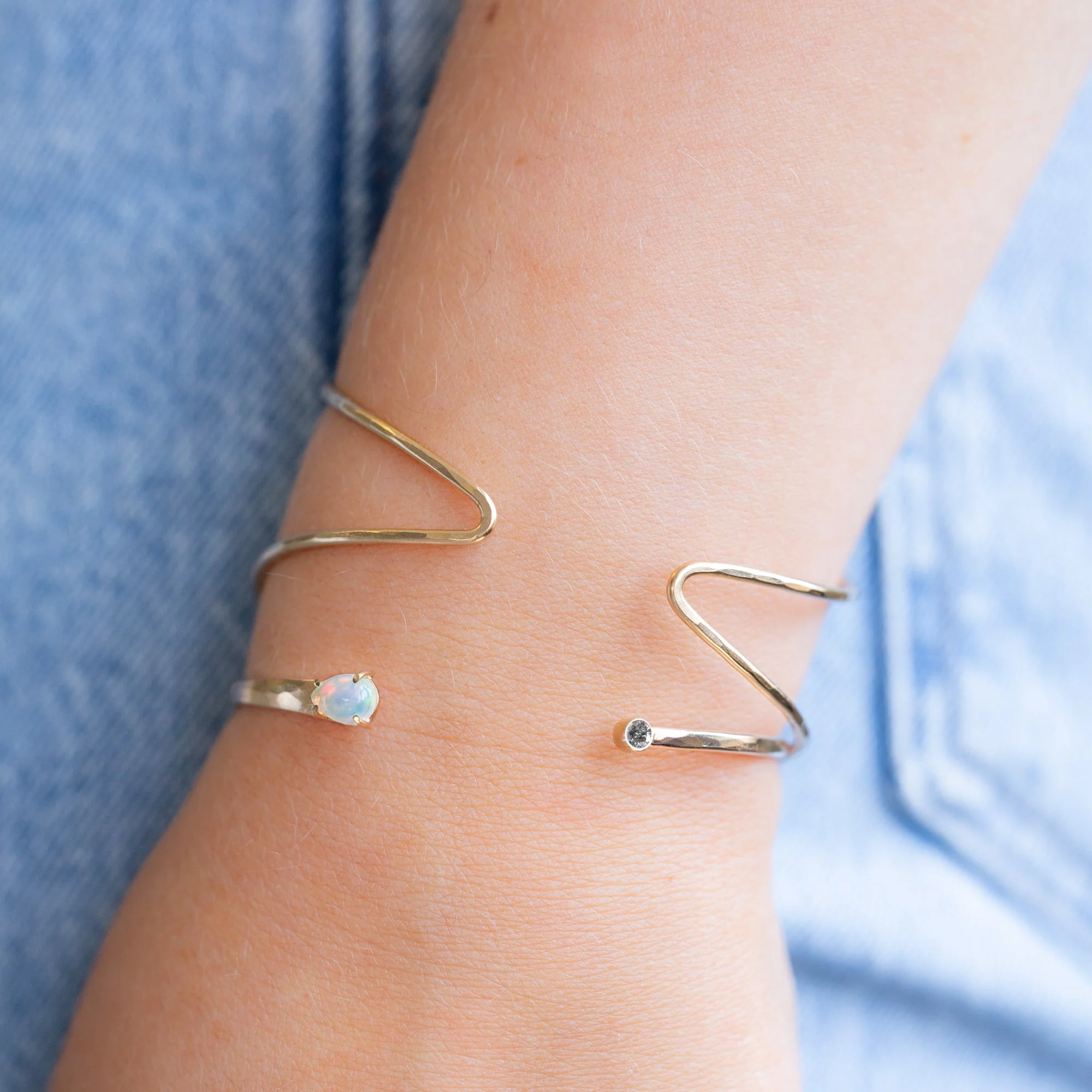 The Arrow Cuff Bracelet | Yellow, Rose or Sterling Silver - Image 12