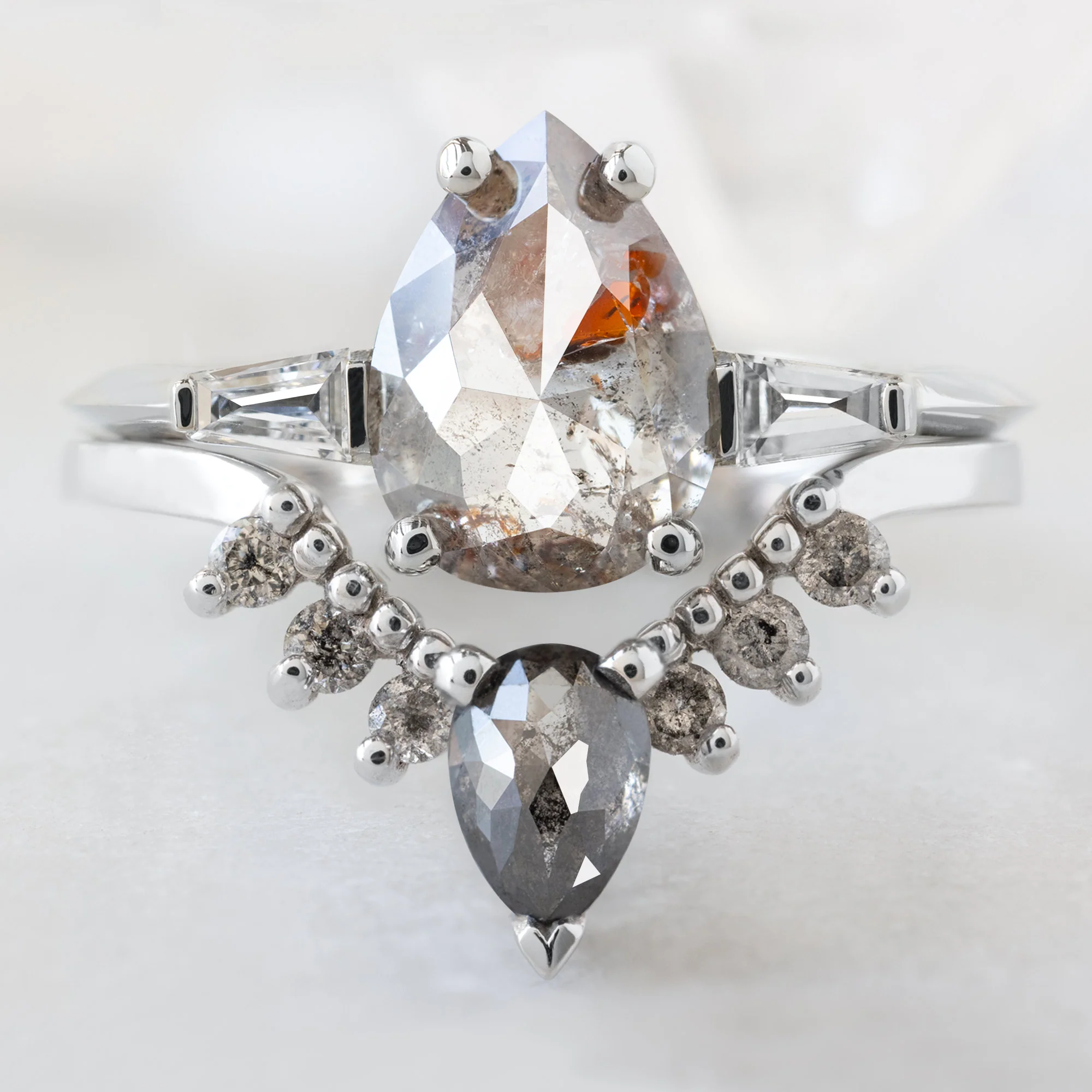 The Ash Ring | 1.07ct Pear Red Diamond in 14K White Gold - Image 3