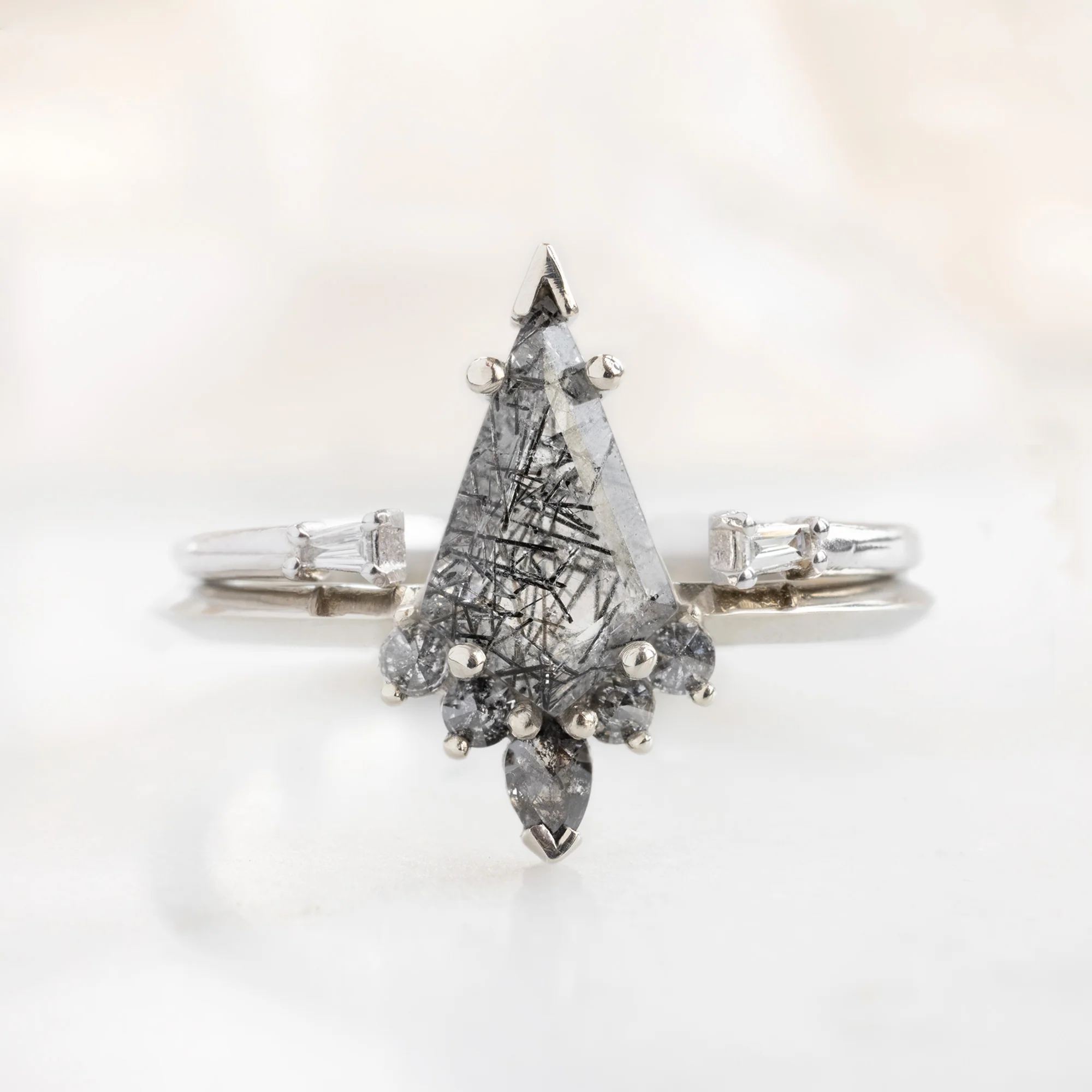 Design Your Own Custom | Tourmaline in Quartz Engagement Ring - Image 9