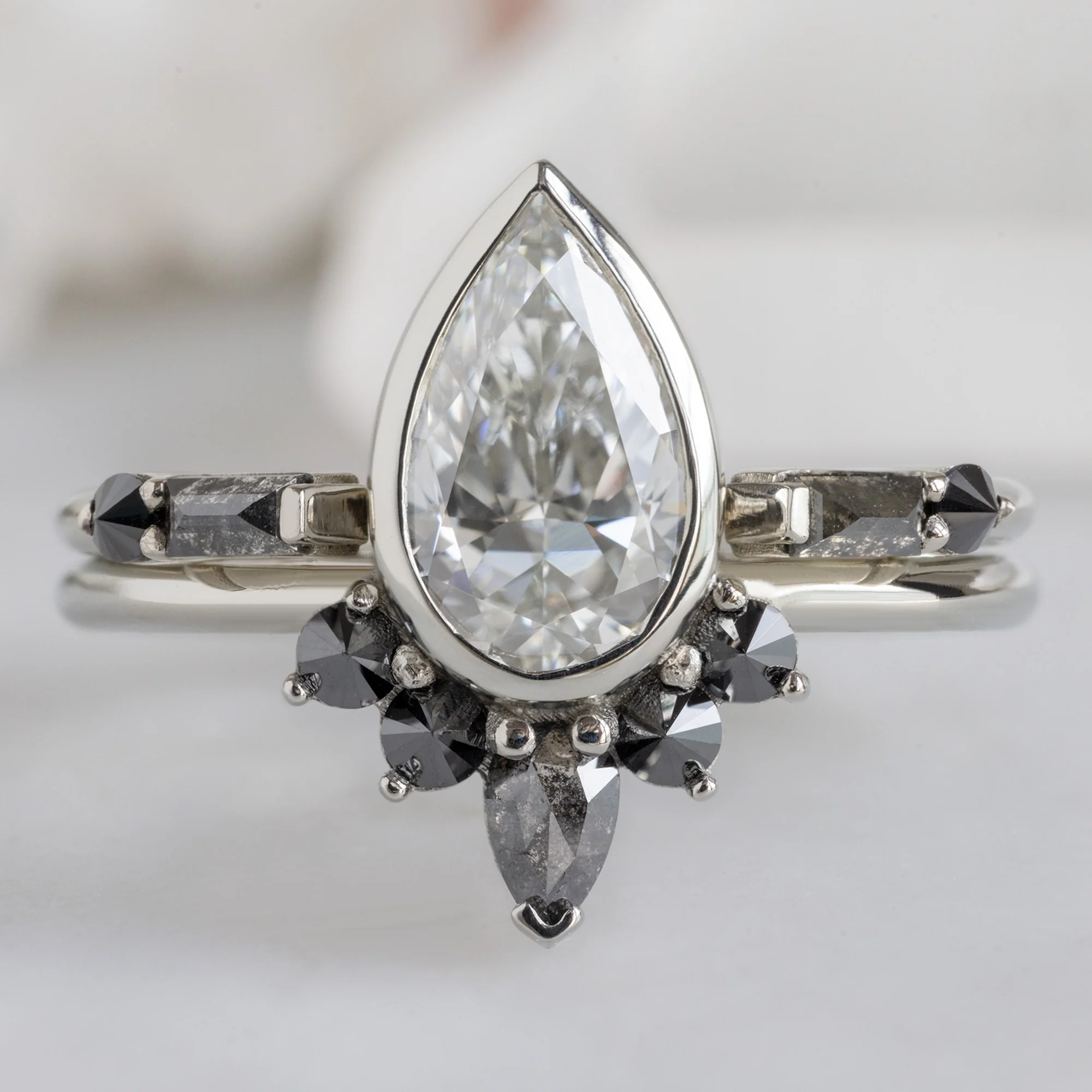The Aster Ring | 1.22ct Lab Grown Pear White Diamond in 14K White Gold - Image 3