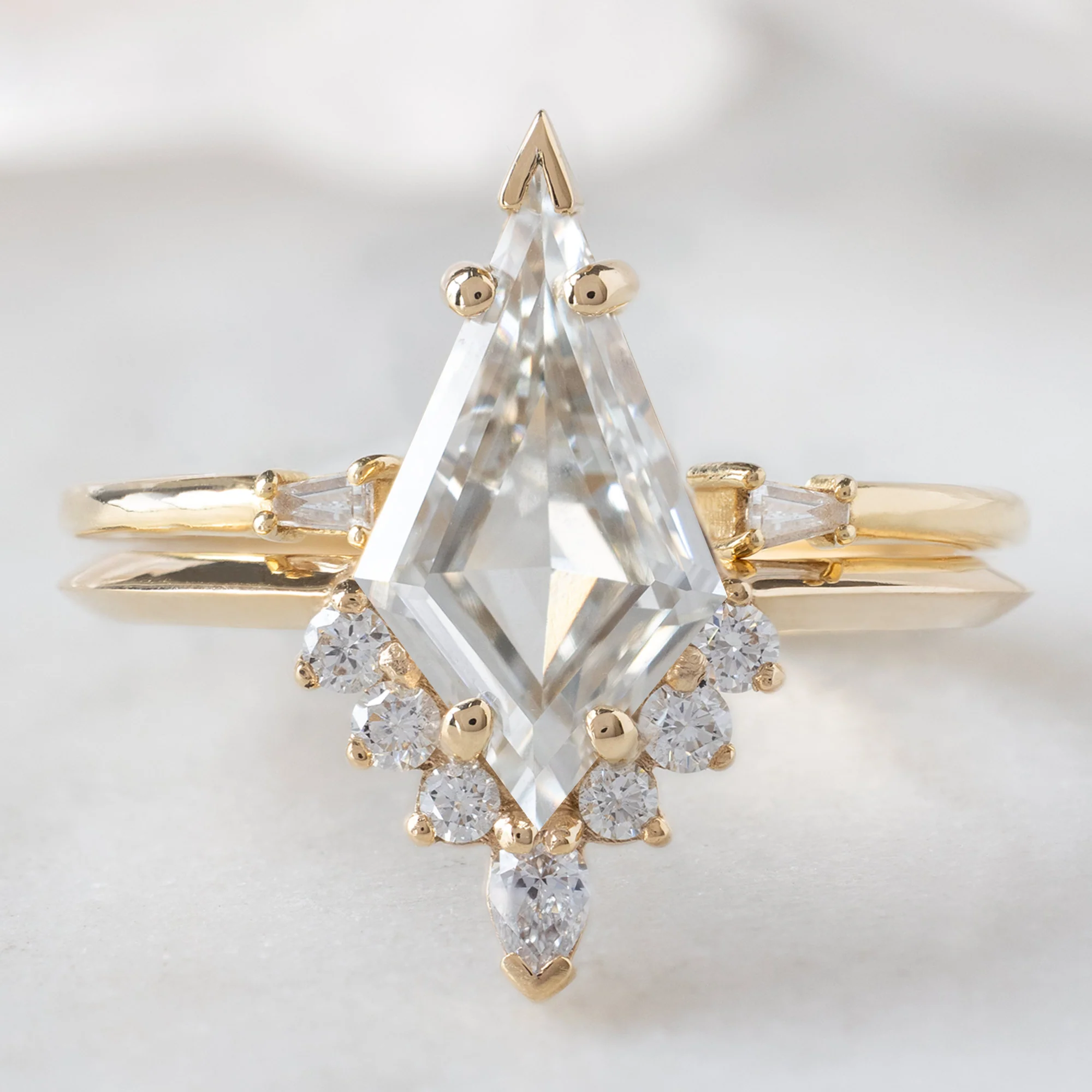 The Aster Ring | 1.65ct Kite Lab Grown White Diamond in 14K Yellow Gold - Image 3