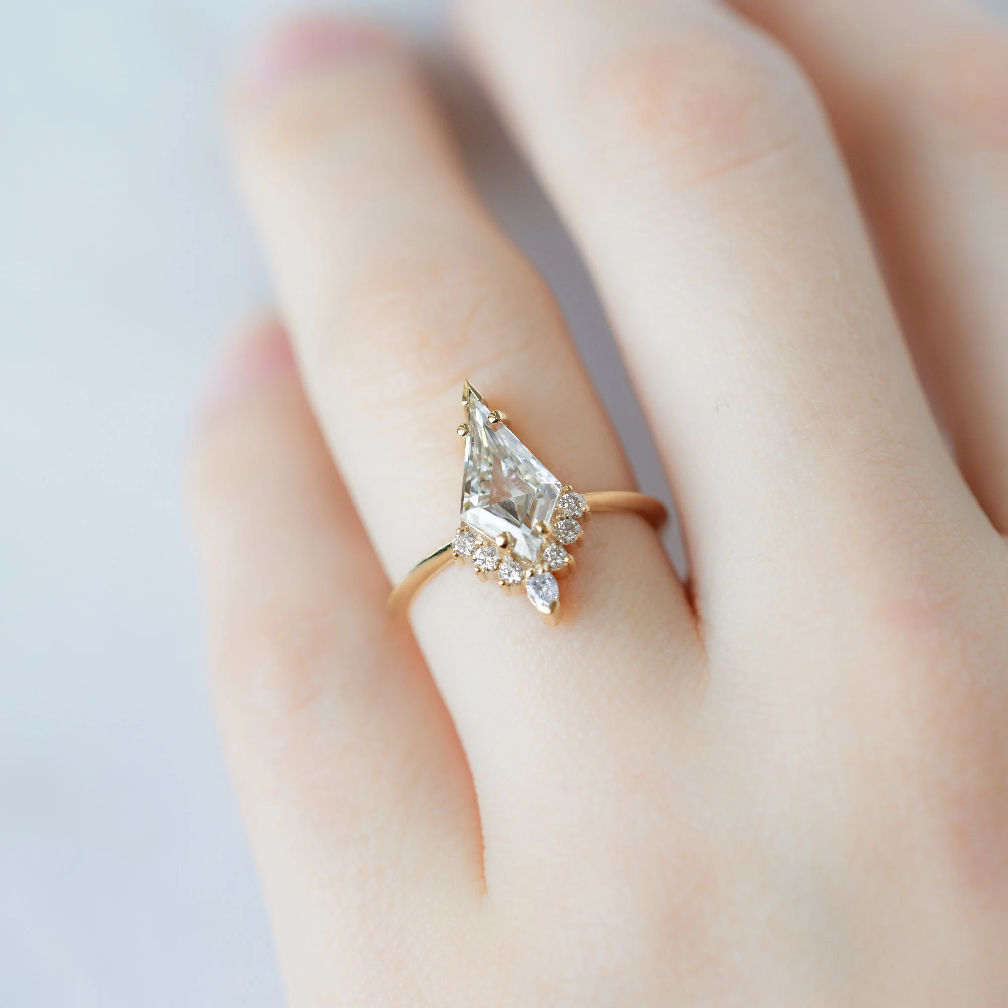 The Aster Ring | 1.65ct Kite Lab Grown White Diamond in 14K Yellow Gold - Image 5