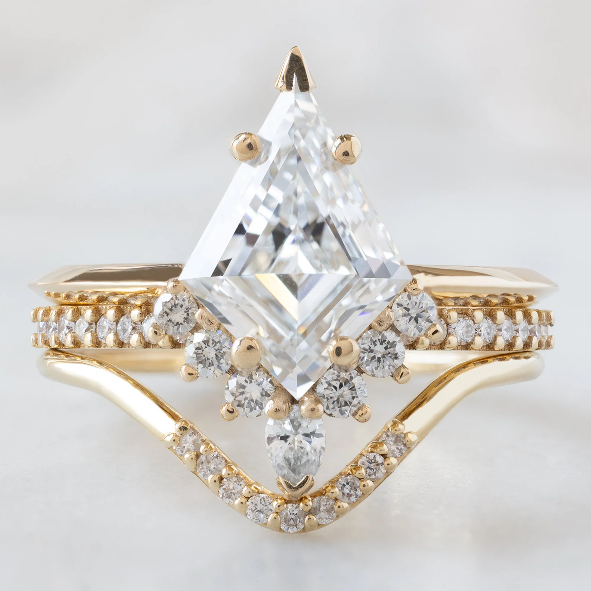 The Aster Ring | 1.75ct Lab Grown Kite White Diamond in 14K Yellow Gold - Image 2