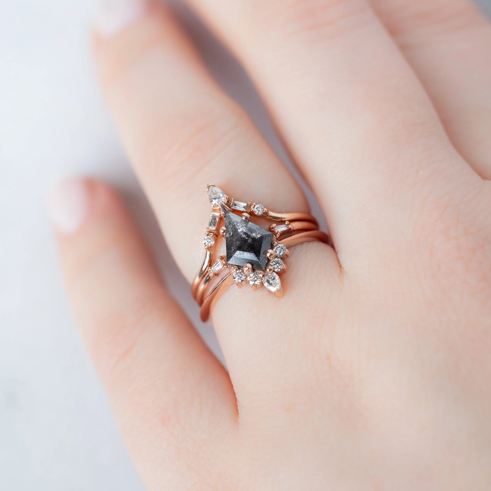 The Aster Ring | Build Your Own Kite Black Diamond Engagement Ring - Image 7