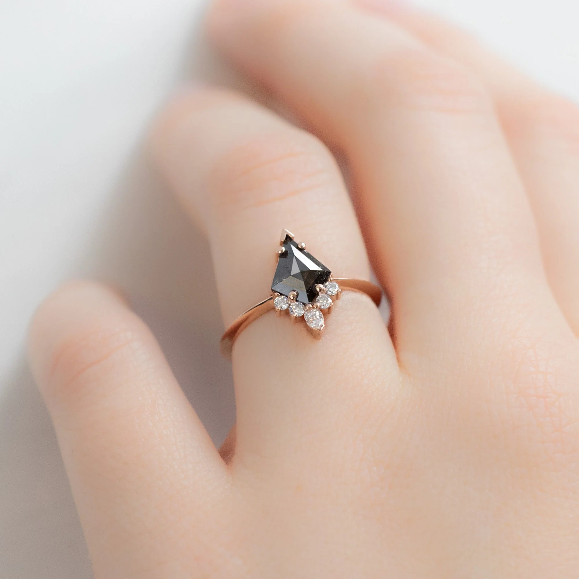 The Aster Ring | Build Your Own Kite Black Diamond Engagement Ring - Image 8