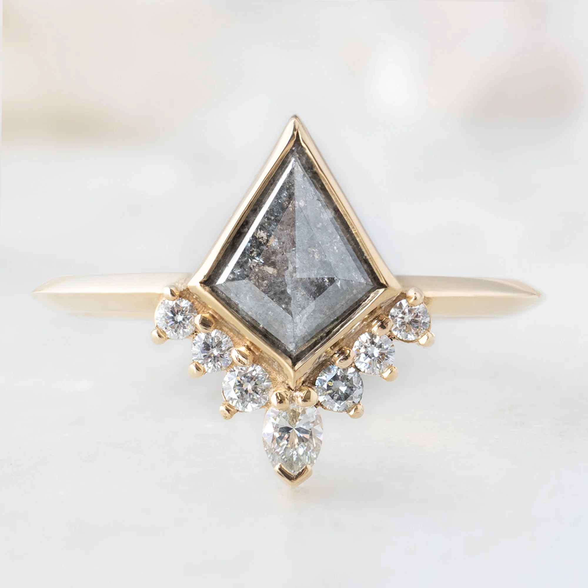 The Aster Ring | Build Your Own Kite Salt and Pepper Diamond Engagement Ring - Image 3