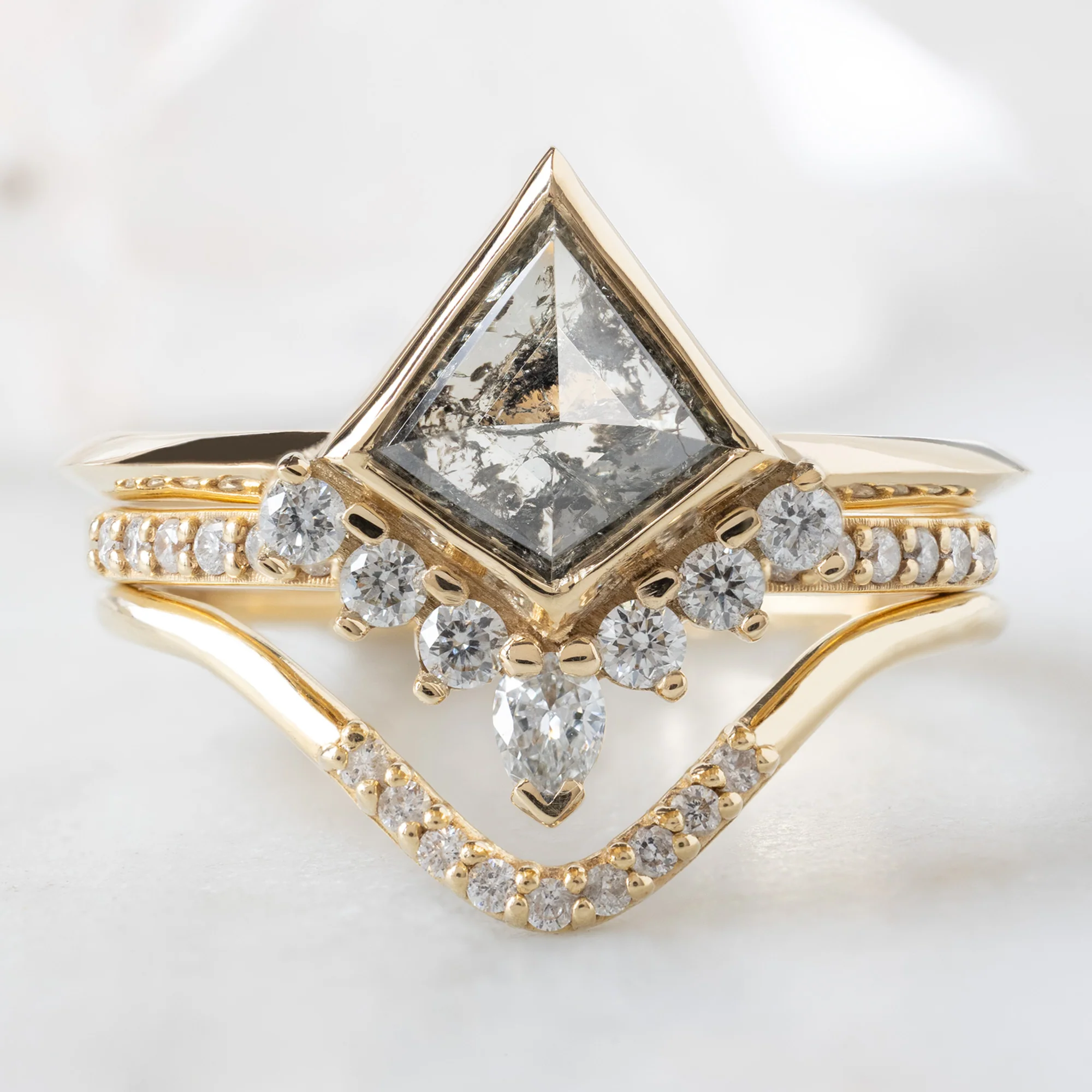 The Aster Ring | Build Your Own Kite Salt and Pepper Diamond Engagement Ring - Image 4