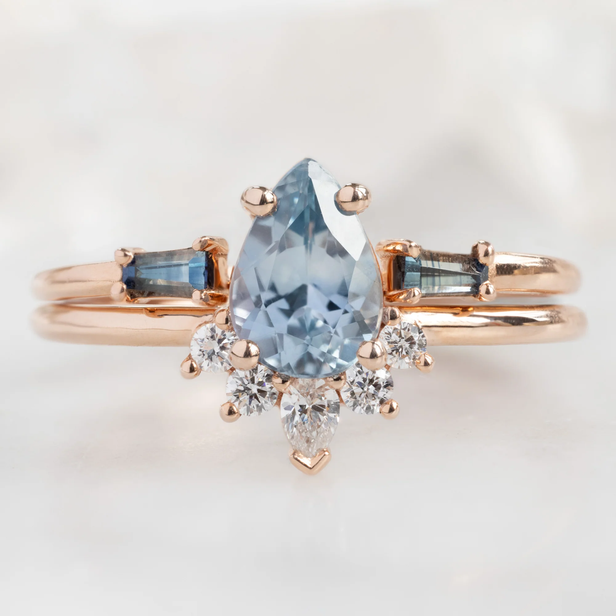 The Aster Ring | Build Your Own Pear Blue Sapphire Engagement Ring - Image 4