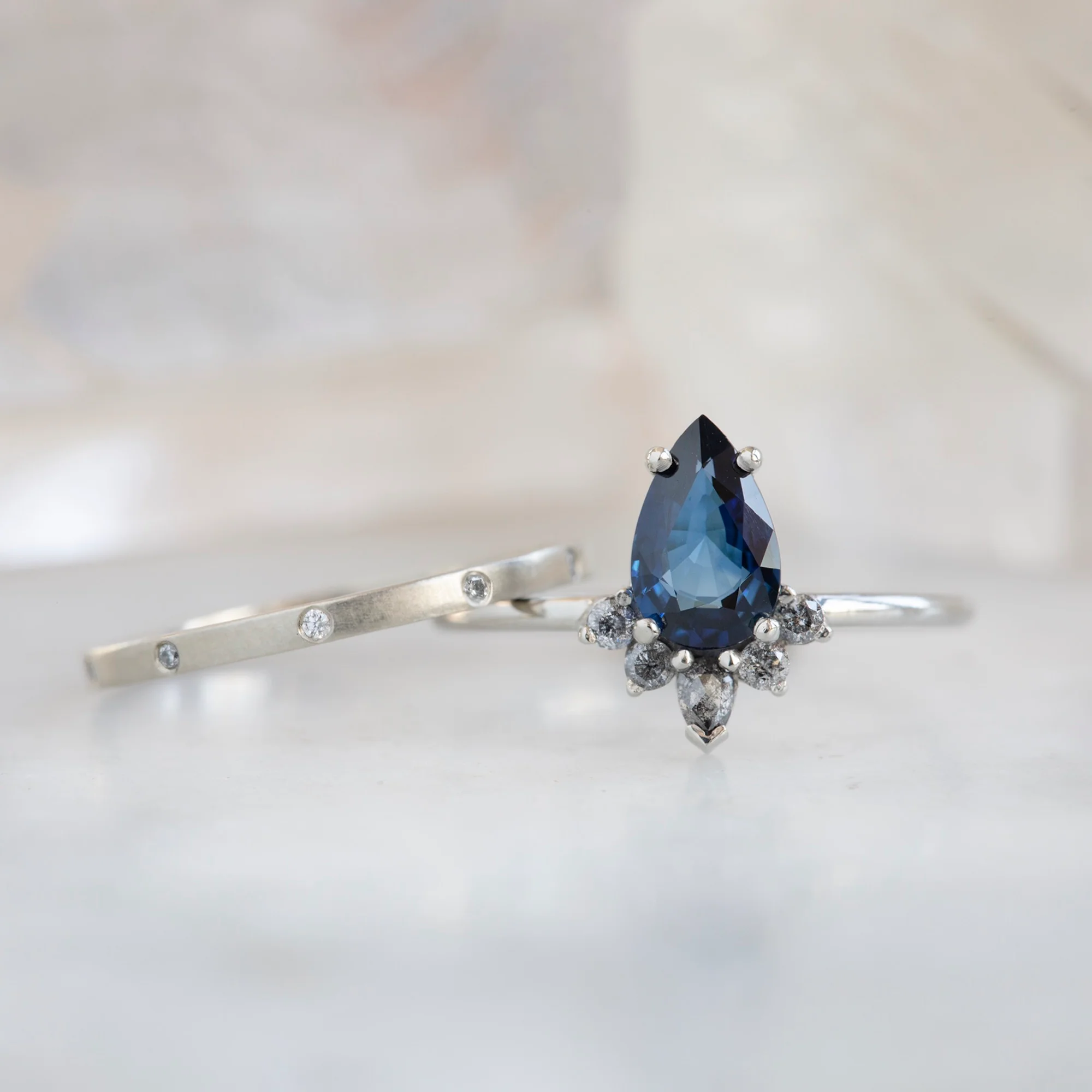 The Aster Ring | Build Your Own Pear Sapphire Engagement Ring - Image 5