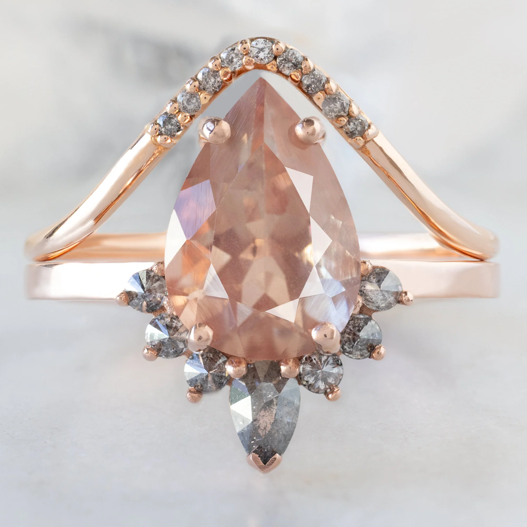 The Aster Ring | Build Your Own Pear Sunstone Engagement Ring - Image 4