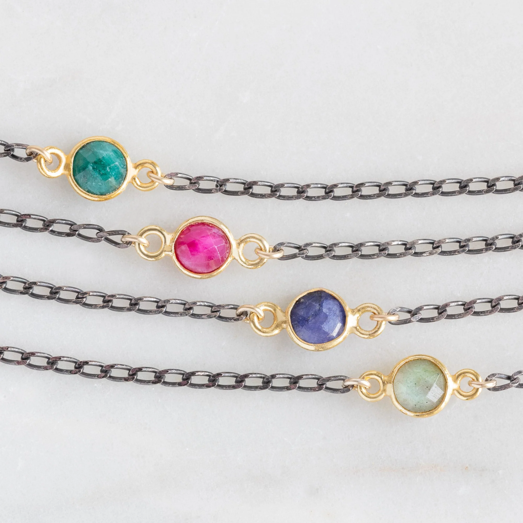 The Asymmetrical Labradorite Necklace | Sterling Silver - Image 3