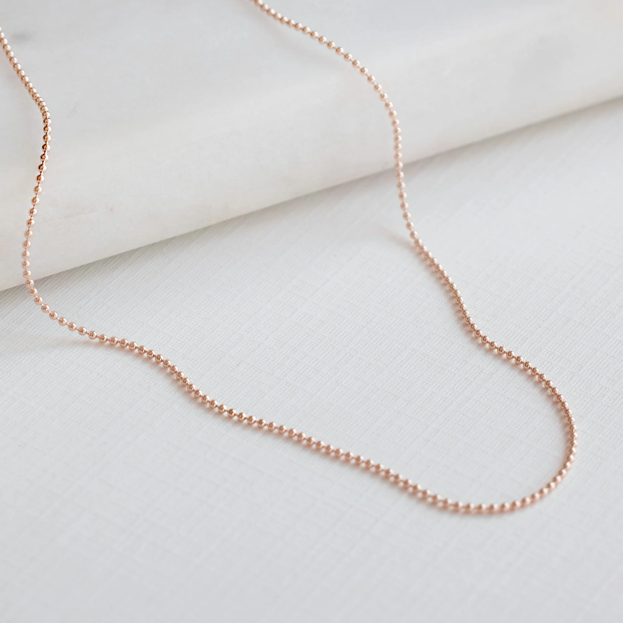 The Bead Chain Necklace | Yellow, Rose or White Gold - Image 10