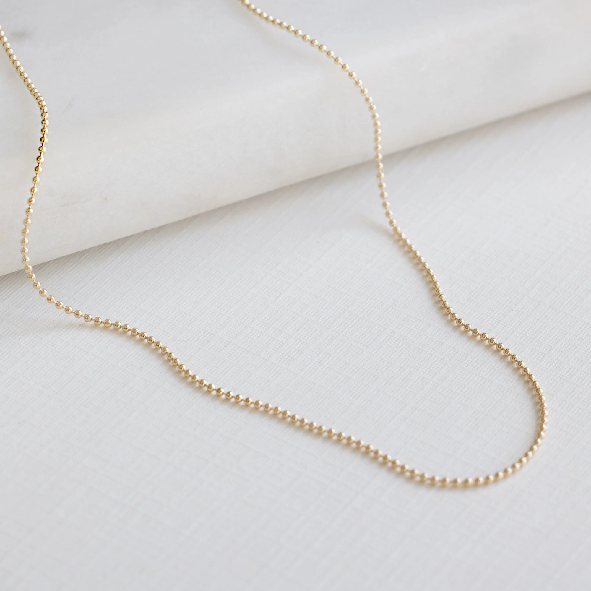 The Bead Chain Necklace | Yellow, Rose or White Gold - Image 6