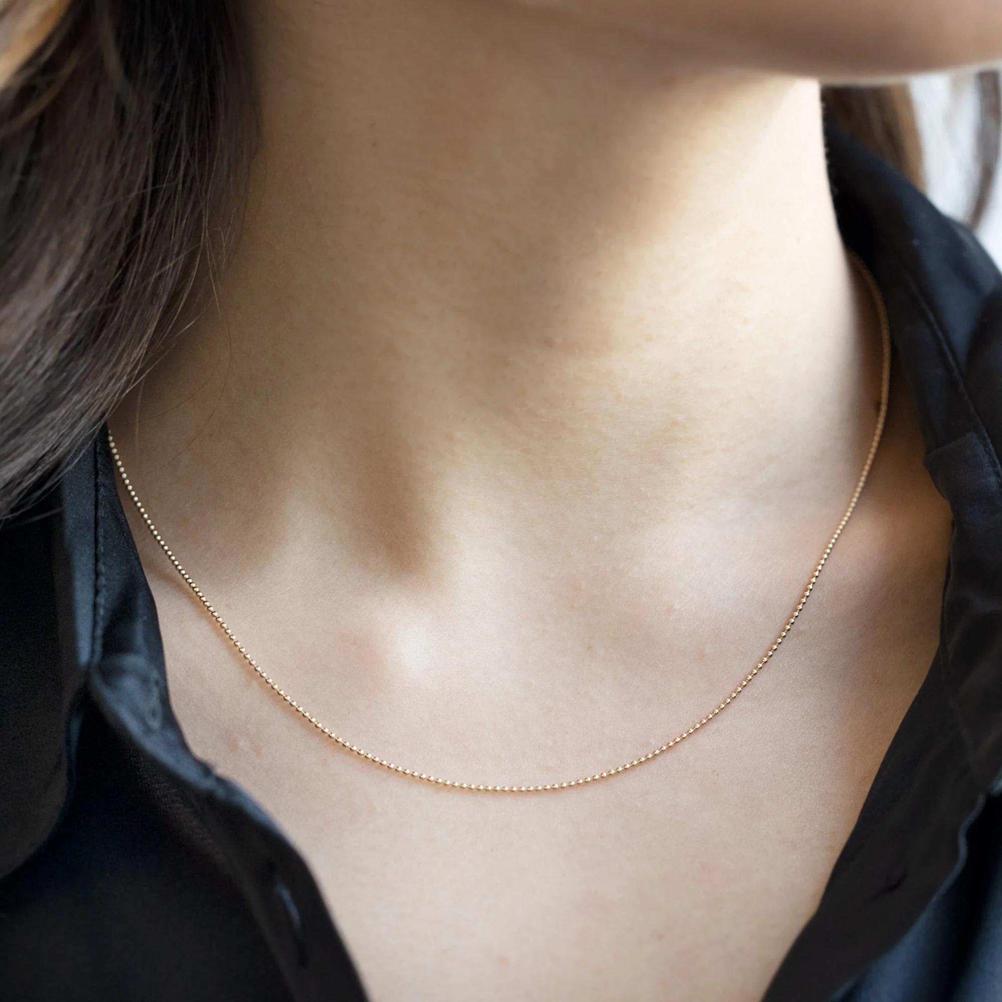 The Bead Chain Necklace | Yellow, Rose or White Gold - Image 7