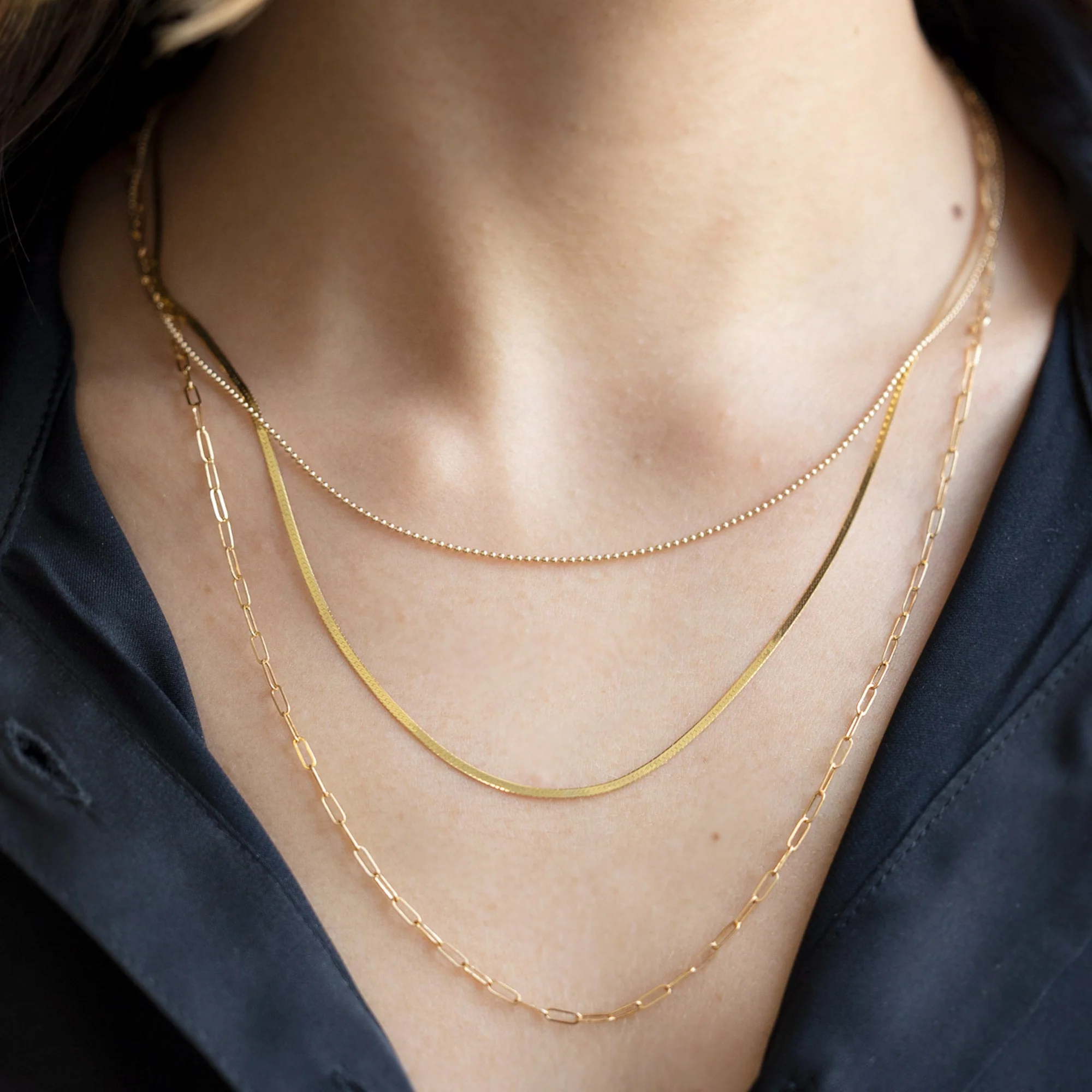 The Bead Chain Necklace | Yellow, Rose or White Gold - Image 9