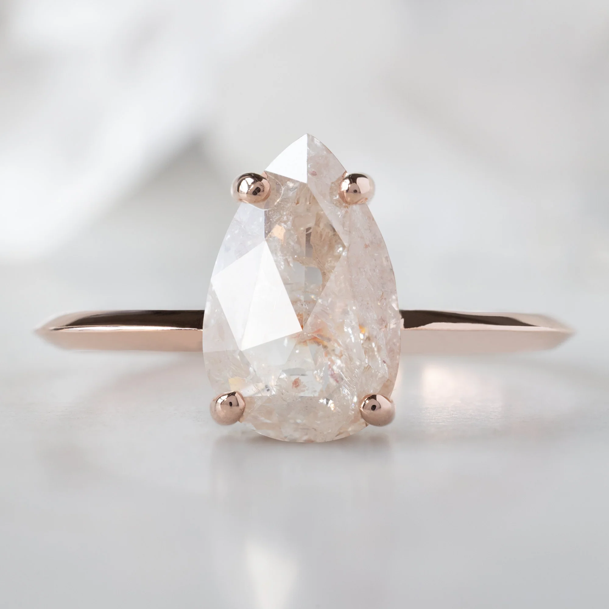 The Bryn Ring | 1.35ct Pear Pink Diamond in 14K Rose Gold