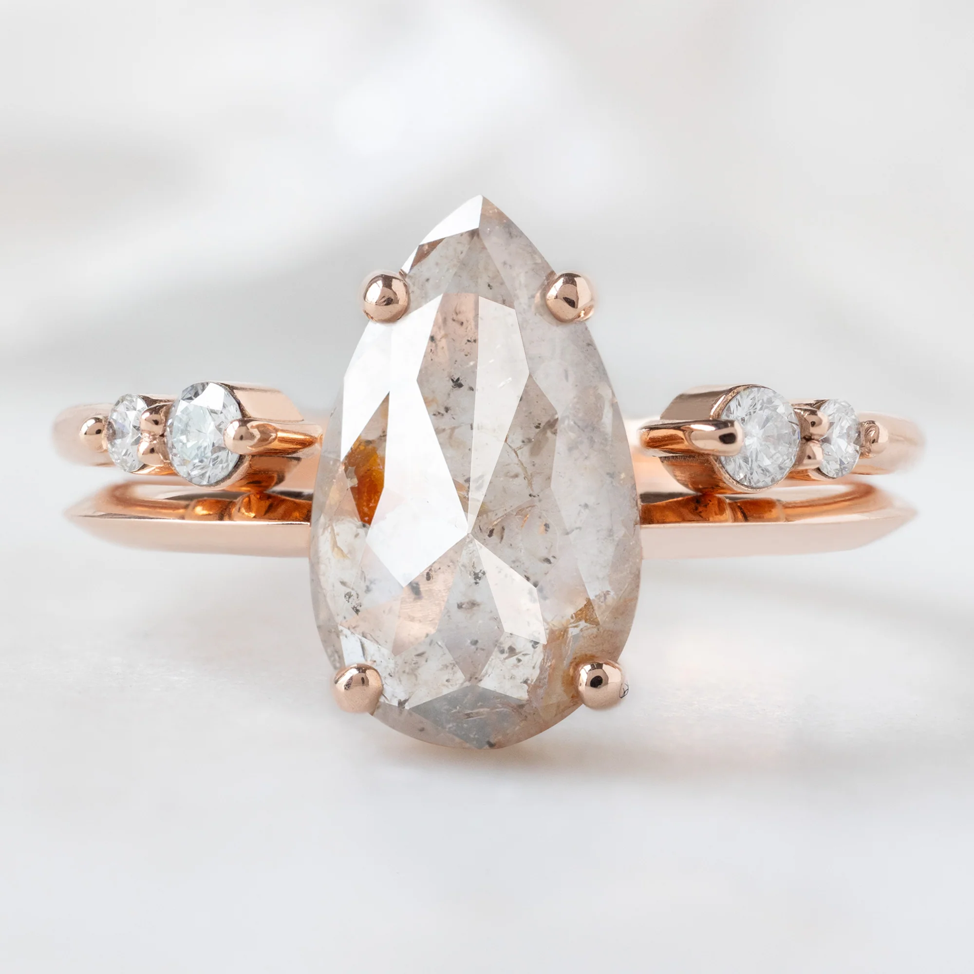 The Bryn Ring | 1.76ct Pear Pink Diamond in 14K Rose Gold - Image 3