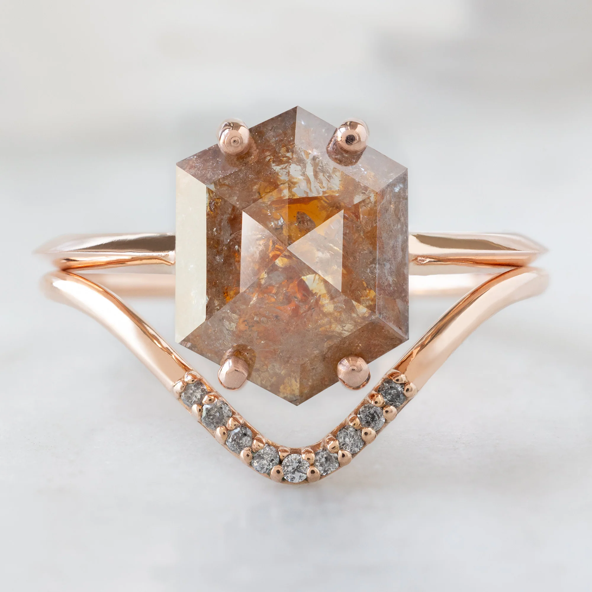 The Bryn Ring | 2.03ct Hexagon Red Diamond in 14K Rose Gold - Image 3