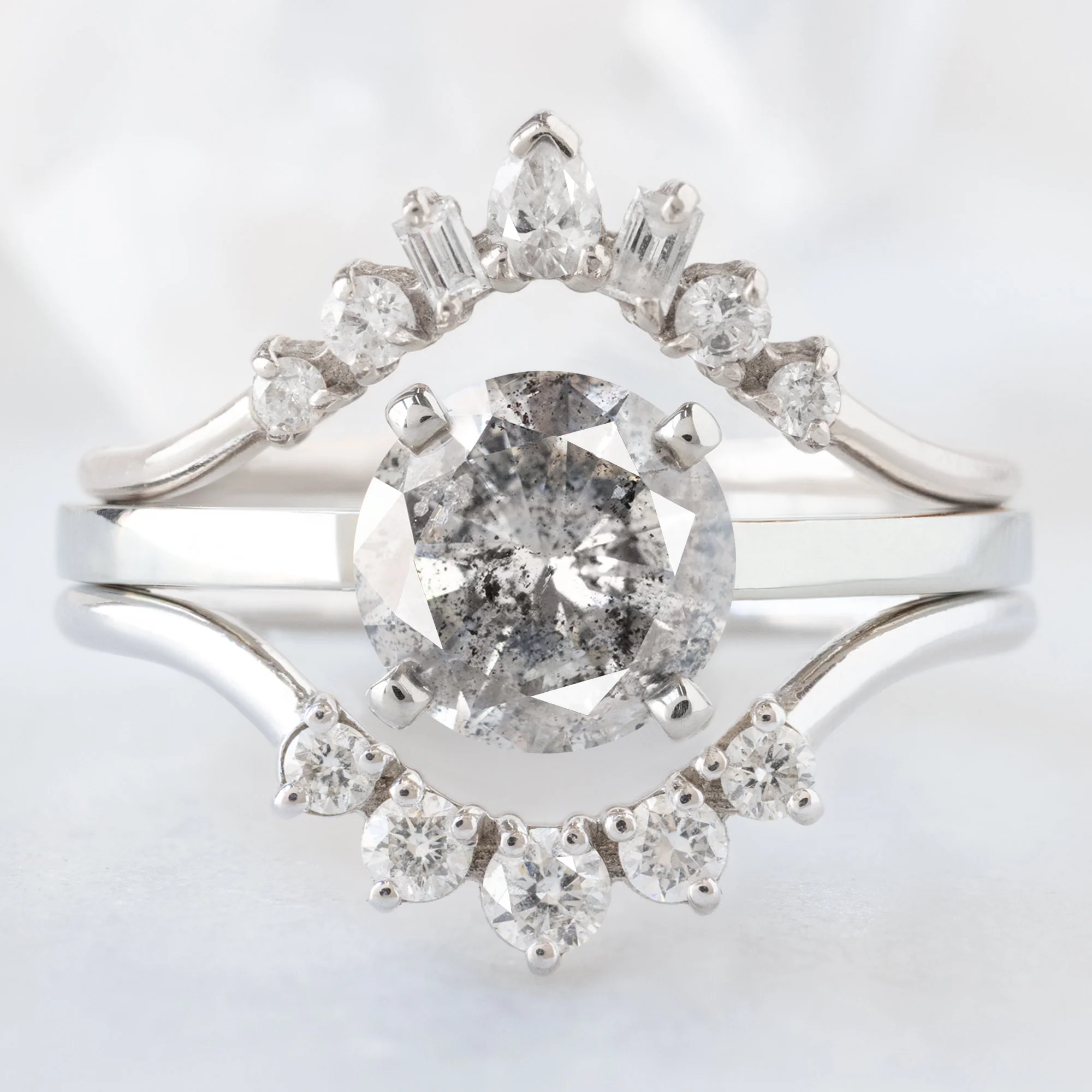 The Bryn Ring | Build Your Own Round Salt and Pepper Diamond Engagement Ring - Image 5