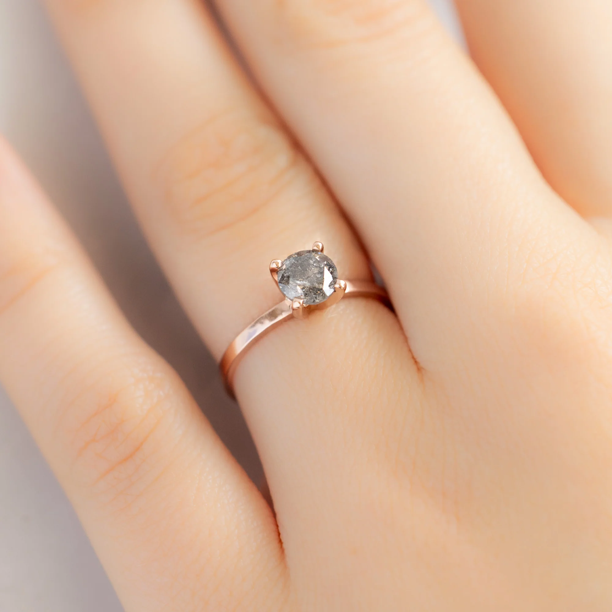 The Bryn Ring | Build Your Own Round Salt and Pepper Diamond Engagement Ring - Image 8