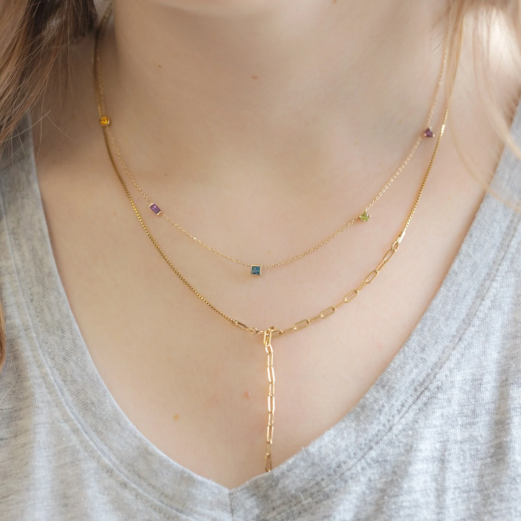 The Candy Gemstone Necklace | Yellow Gold - Image 3