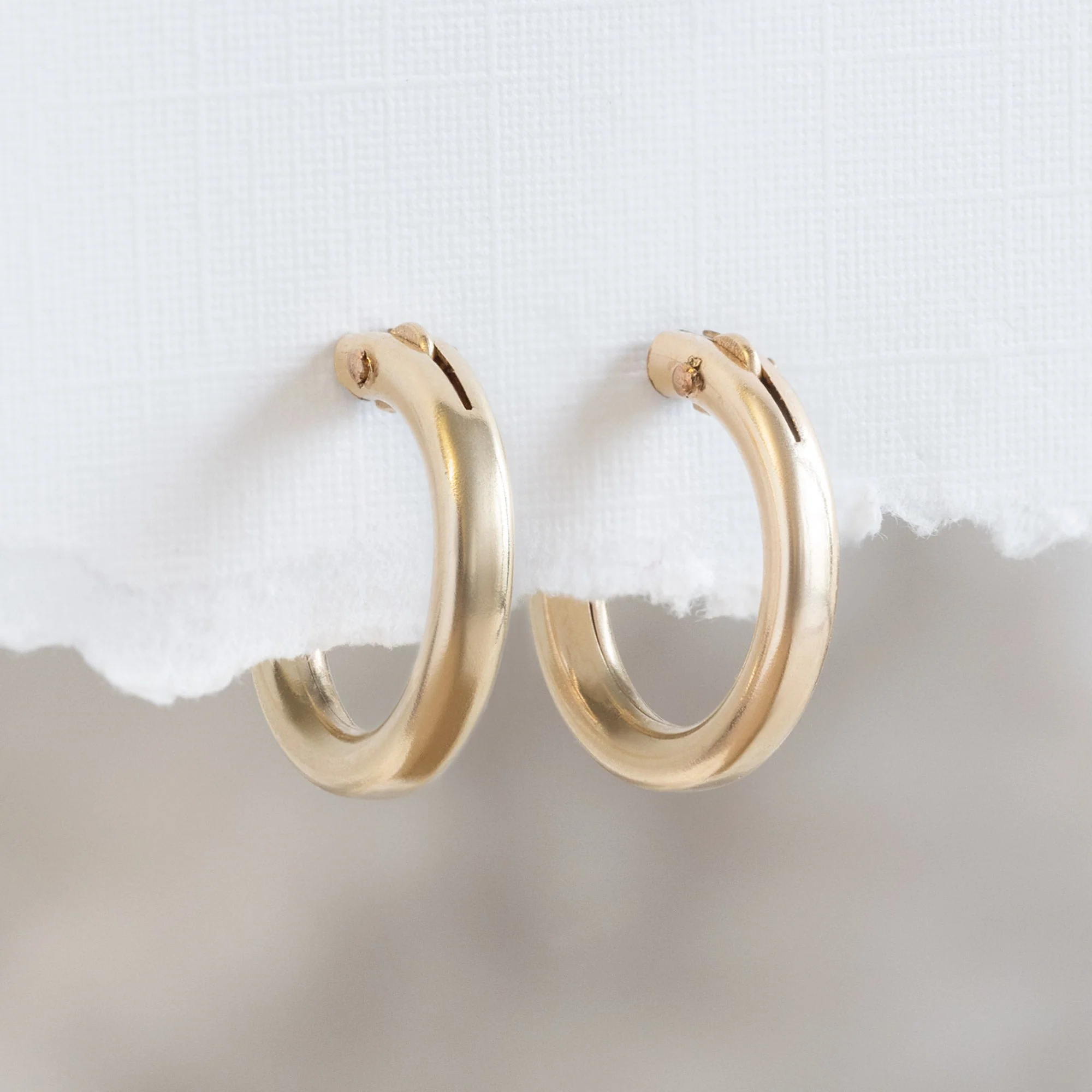 The Charm Hoop Earrings | Yellow Gold