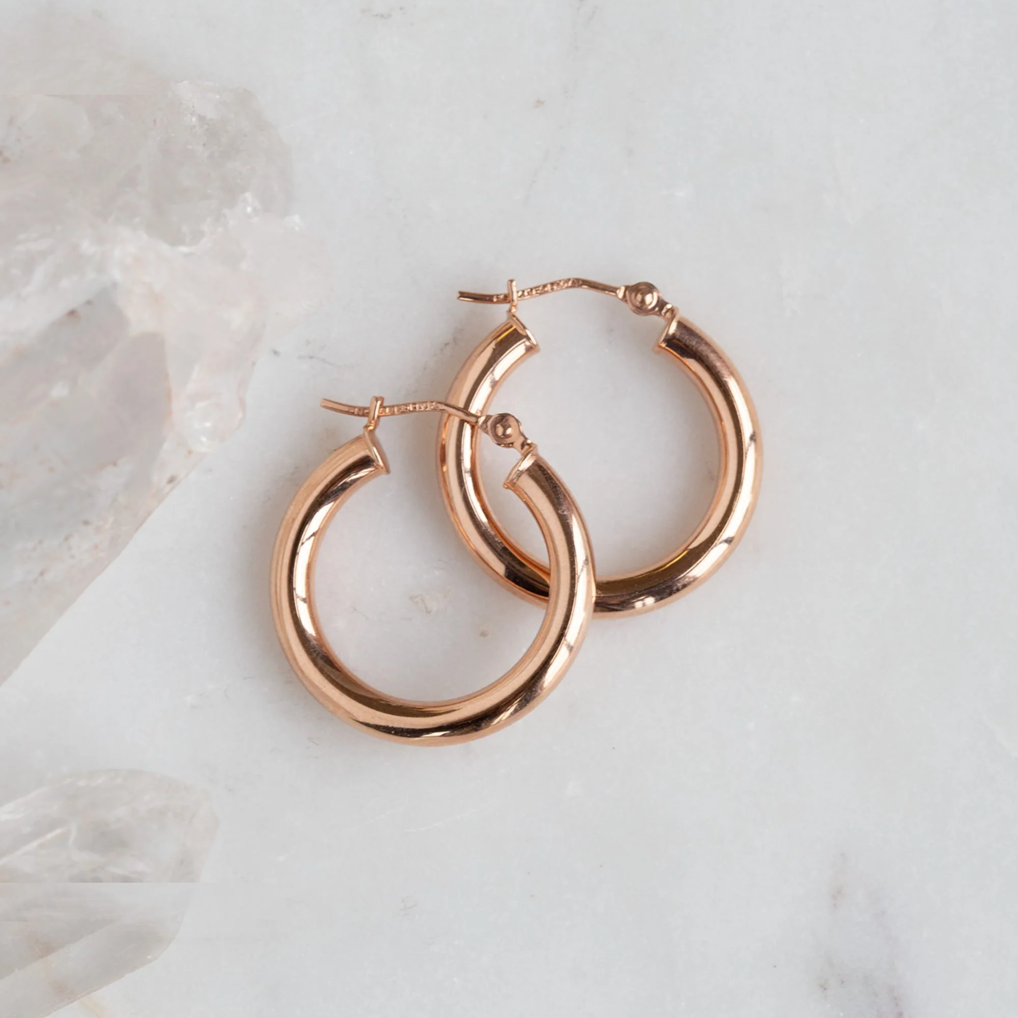 The Chunky Gold Hoop Earrings | Yellow, Rose or White Gold - Image 9